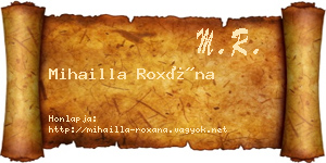 Mihailla Roxána névjegykártya